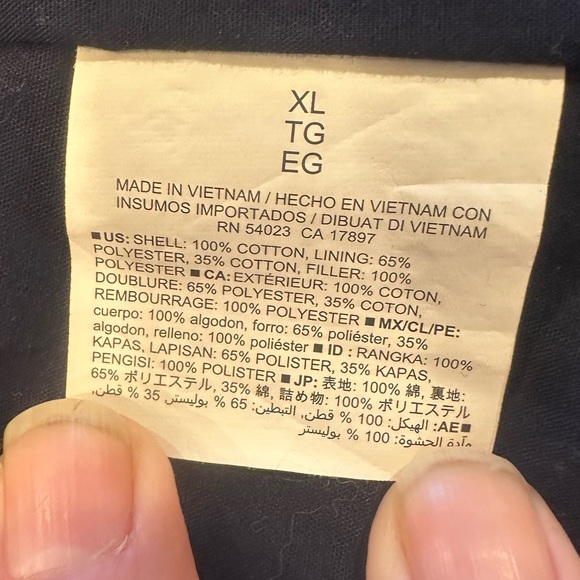 Old Navy Blue & White Womens Boho Quilted Jacket Open Front Size XL - Picture 4 of 8